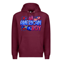 Burgundy all american boy billie wilder Premium Hoodie - texasbilliewilder