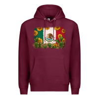 Burgundy mexican flag Premium Hoodie - Zillion Design Studio
