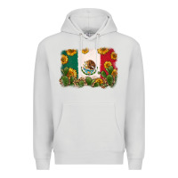 Dove Grey mexican flag Premium Hoodie - Zillion Design Studio