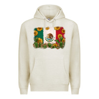 Oatmeal Heather mexican flag Premium Hoodie - Zillion Design Studio