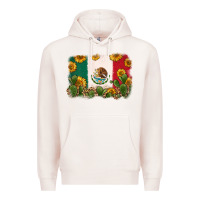 Pale Pink mexican flag Premium Hoodie - Zillion Design Studio
