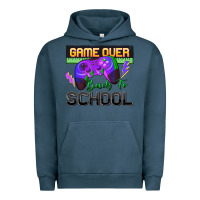 Pigment Midnight Navy game over back to school Urban Hoodie - Zillion Design Studio