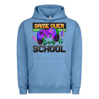 Pigment Pebble Blue game over back to school Urban Hoodie - Zillion Design Studio