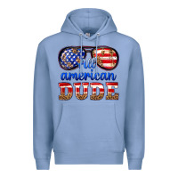 Colony Blue all american dude Premium Hoodie - texasbilliewilder