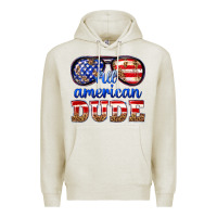 Oatmeal Heather all american dude Premium Hoodie - texasbilliewilder