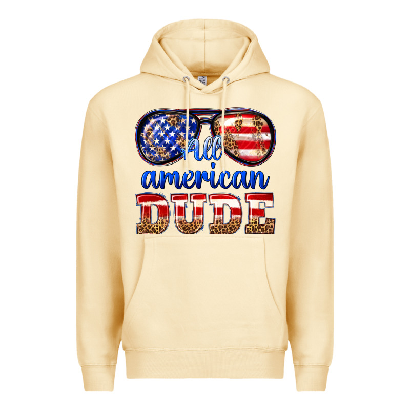 All American Dude Premium Hoodie by texasbilliewilder | Teevron