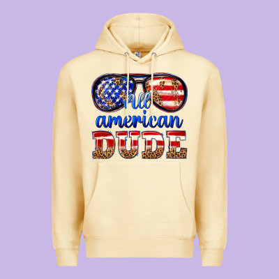 All American Dude Premium Hoodie Designed By Texasbilliewilder