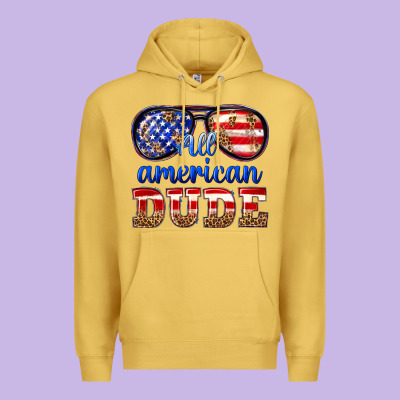 All American Dude Premium Hoodie Designed By Texasbilliewilder