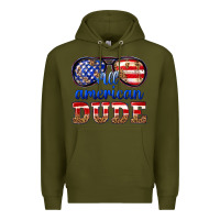 Army Green all american dude Premium Hoodie - texasbilliewilder