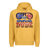 Mustard all american dude Premium Hoodie - texasbilliewilder