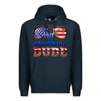 Navy all american dude Premium Hoodie - texasbilliewilder