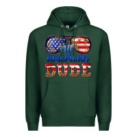 Sports Green all american dude Premium Hoodie - texasbilliewilder