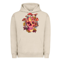 Pigment French Oak Floral skeleton with mushrooms Urban Hoodie - RanaPortraitStore