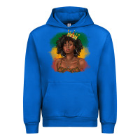 Cobalt black queen with juneteenth flag Urban Hoodie - texasbilliewilder