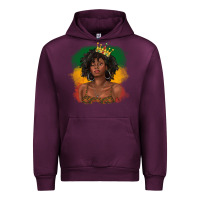 Mauve Wine black queen with juneteenth flag Urban Hoodie - texasbilliewilder