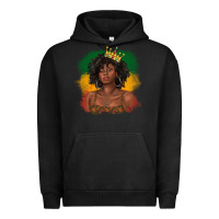 Pigment Black black queen with juneteenth flag Urban Hoodie - texasbilliewilder