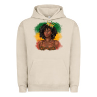 Pigment French Oak black queen with juneteenth flag Urban Hoodie - texasbilliewilder