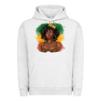 Pigment Lunar Rock black queen with juneteenth flag Urban Hoodie - texasbilliewilder