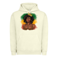 Pigment Pistachio black queen with juneteenth flag Urban Hoodie - texasbilliewilder