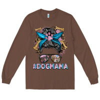 Chestnut dog mama messy bun Long Sleeve Tee - BarkalooDesign