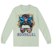 Matcha dog mama messy bun Long Sleeve Tee - BarkalooDesign