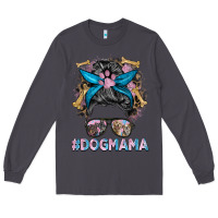 Smoke dog mama messy bun Long Sleeve Tee - BarkalooDesign