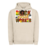 Pigment French Oak black social worker Urban Hoodie - texasbilliewilder