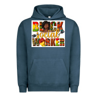 Pigment Midnight Navy black social worker Urban Hoodie - texasbilliewilder