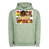 Pigment Oil Green black social worker Urban Hoodie - texasbilliewilder