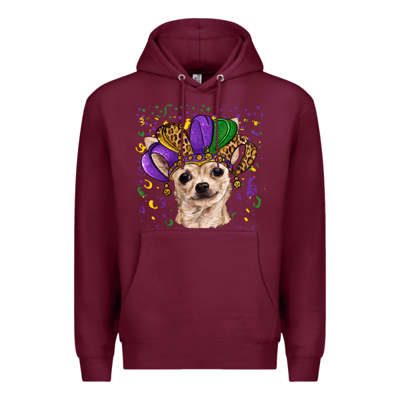 Mardi Gras Hat Chihuahua Premium Hoodie by RanaPortraitStore | Teevron
