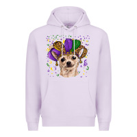 Lilac mardi gras hat chihuahua Premium Hoodie - RanaPortraitStore