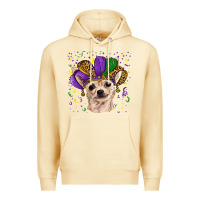 Pina Colada mardi gras hat chihuahua Premium Hoodie - RanaPortraitStore
