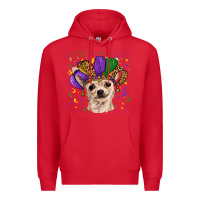 Red mardi gras hat chihuahua Premium Hoodie - RanaPortraitStore