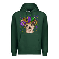Sports Green mardi gras hat chihuahua Premium Hoodie - RanaPortraitStore