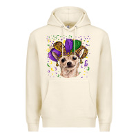 Tofu mardi gras hat chihuahua Premium Hoodie - RanaPortraitStore