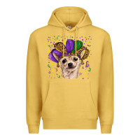 Antique Gold mardi gras hat chihuahua Premium Hoodie - RanaPortraitStore