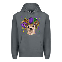 Rock mardi gras hat chihuahua Premium Hoodie - RanaPortraitStore