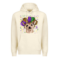 Sandshell mardi gras hat chihuahua Premium Hoodie - RanaPortraitStore