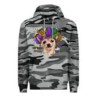Slate Camo mardi gras hat chihuahua Premium Hoodie - RanaPortraitStore