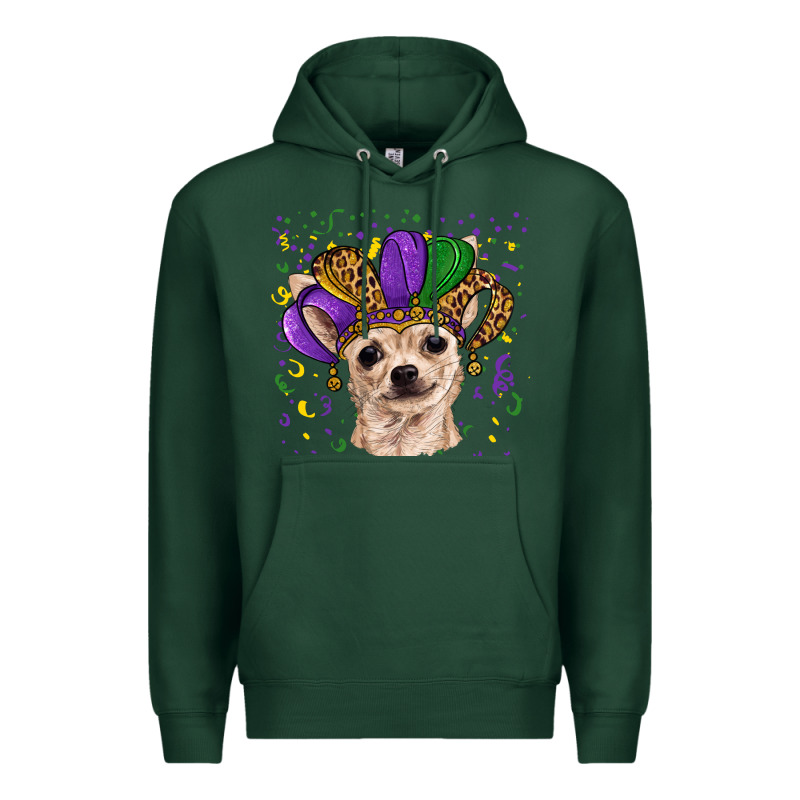 Mardi Gras Hat Chihuahua Premium Hoodie by RanaPortraitStore | Teevron