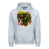 Heather Grey black vibes only Urban Hoodie - texasbilliewilder