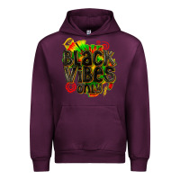 Mauve Wine black vibes only Urban Hoodie - texasbilliewilder