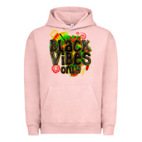 Pigment Salmon black vibes only Urban Hoodie - texasbilliewilder
