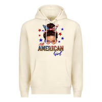 Sandshell all american girl messy bun Premium Hoodie - texasbilliewilder