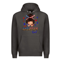 Smoke all american girl messy bun Premium Hoodie - texasbilliewilder