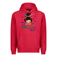 Cardinal all american girl messy bun Premium Hoodie - texasbilliewilder