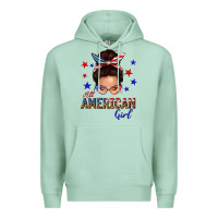 Seafoam all american girl messy bun Premium Hoodie - texasbilliewilder