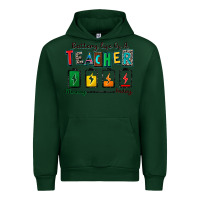 Forest Green battery life of a teacher Urban Hoodie - Zillion Design Studio