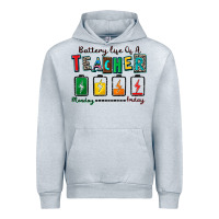 Heather Grey battery life of a teacher Urban Hoodie - Zillion Design Studio