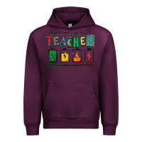 Mauve Wine battery life of a teacher Urban Hoodie - Zillion Design Studio